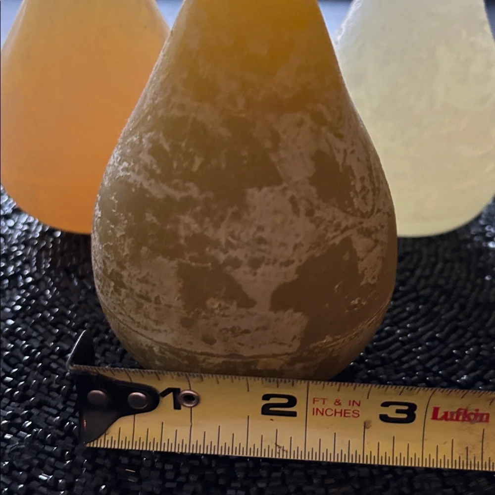 Set of Three Pear-Shaped Candles